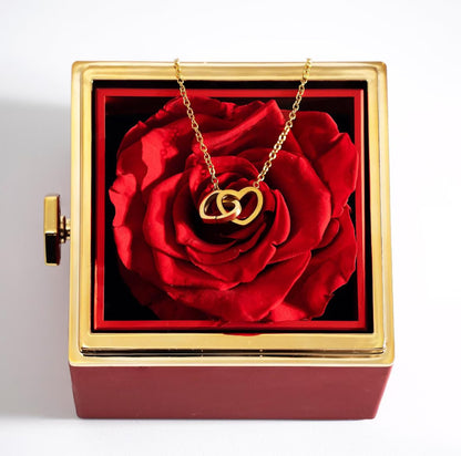 Milana™ Eternal Rose Box & Personalized Necklace