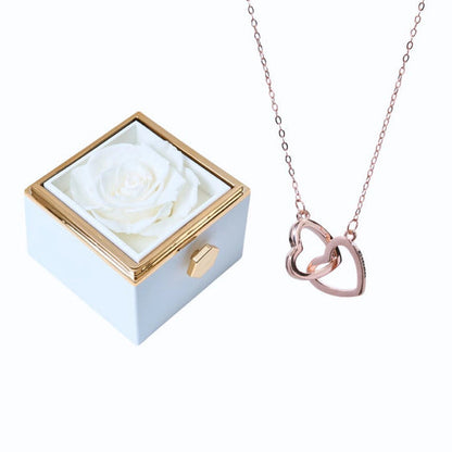 Milana™ Eternal Rose Box & Personalized Necklace