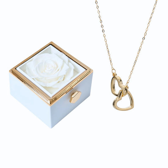 Milana™ Eternal Rose Box & Personalized Necklace