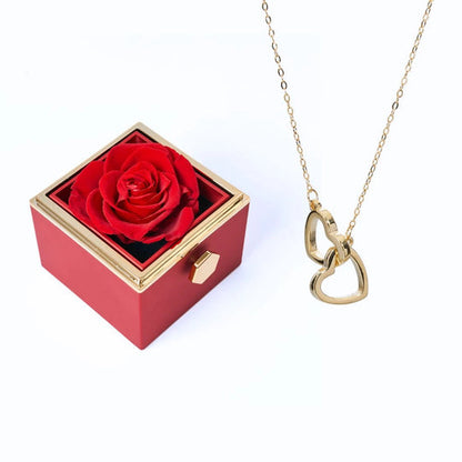 Milana™ Eternal Rose Box & Personalized Necklace