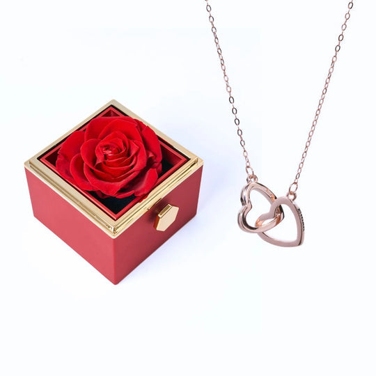 Milana™ Eternal Rose Box & Personalized Necklace