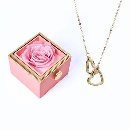 Milana™ Eternal Rose Box & Personalized Necklace