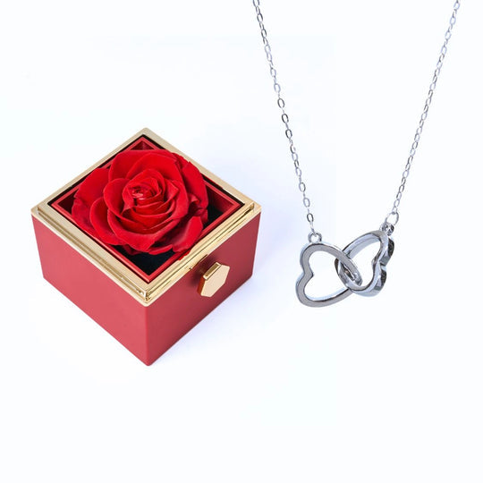 Milana™ Eternal Rose Box & Personalized Necklace