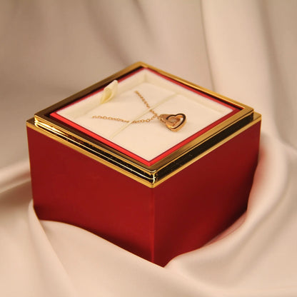 Milana™ Eternal Rose Box & Personalized Necklace