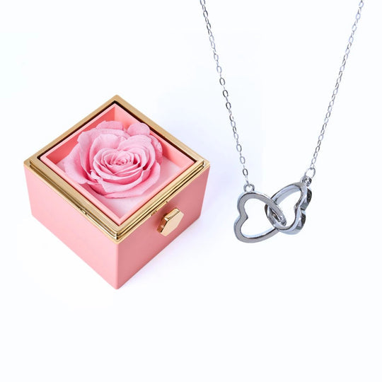 Milana™ Eternal Rose Box & Personalized Necklace